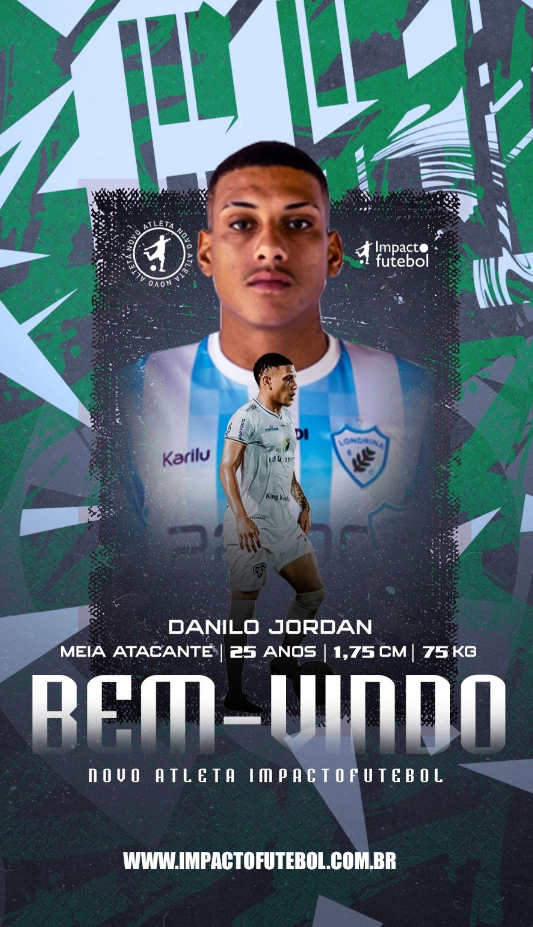 Novo atleta Impacto! Danilo Jordan de 25 anos